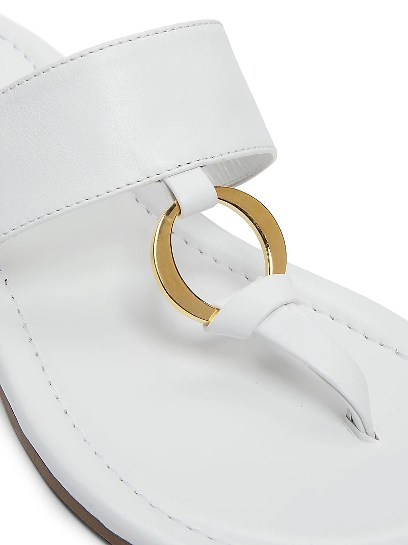 Olivia Leather Flat Sandals