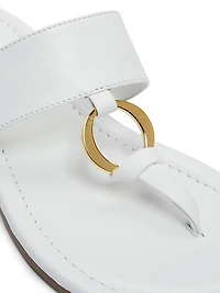 Olivia Leather Flat Sandals