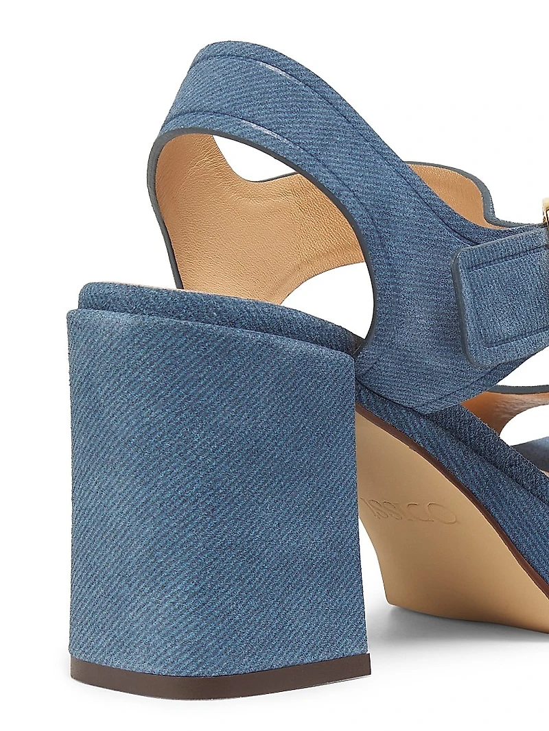 Brianne 90MM Denim Platform Sandals