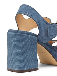 Brianne 90MM Denim Platform Sandals