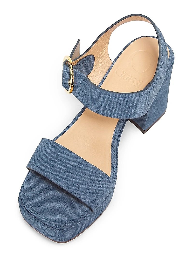 Brianne 90MM Denim Platform Sandals