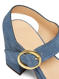 Brianne 90MM Denim Platform Sandals