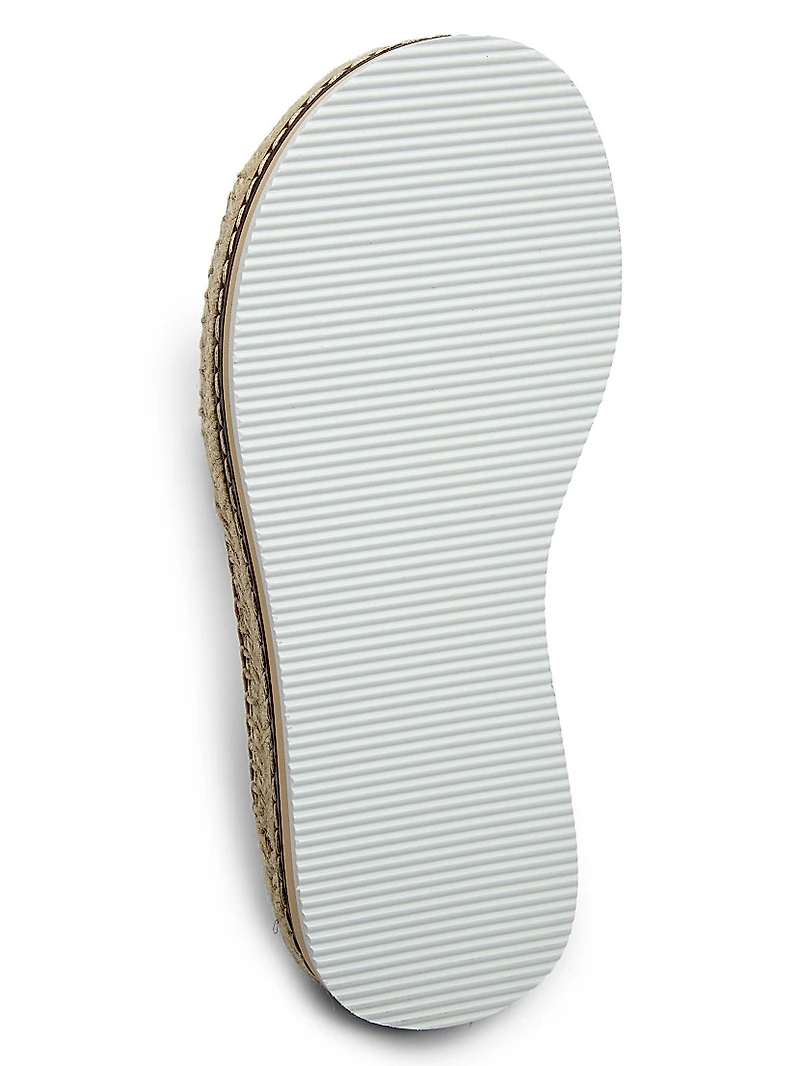 Lily Crisscross Leather Espadrille Sandals