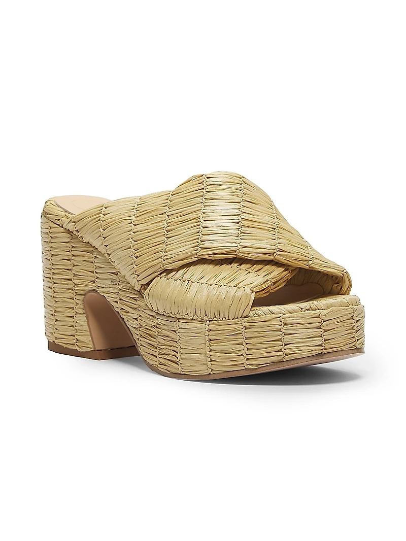 Noa Raffia Platform Sandals