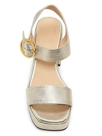 Brianne 90MM Metallic Leather Platform Sandals