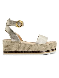 Lily 60MM Metallic Leather Platform Espadrille Sandals