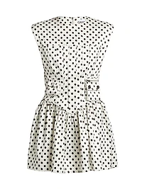 Polka Dot Satin Corset Minidress