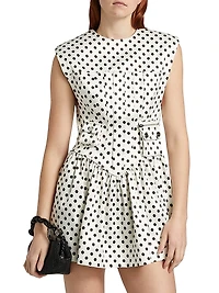 Polka Dot Satin Corset Minidress