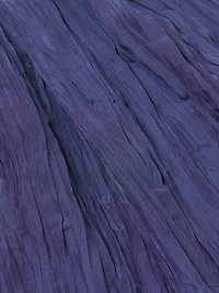 V-Neck Pleated Crushed Silk Midi-Dress