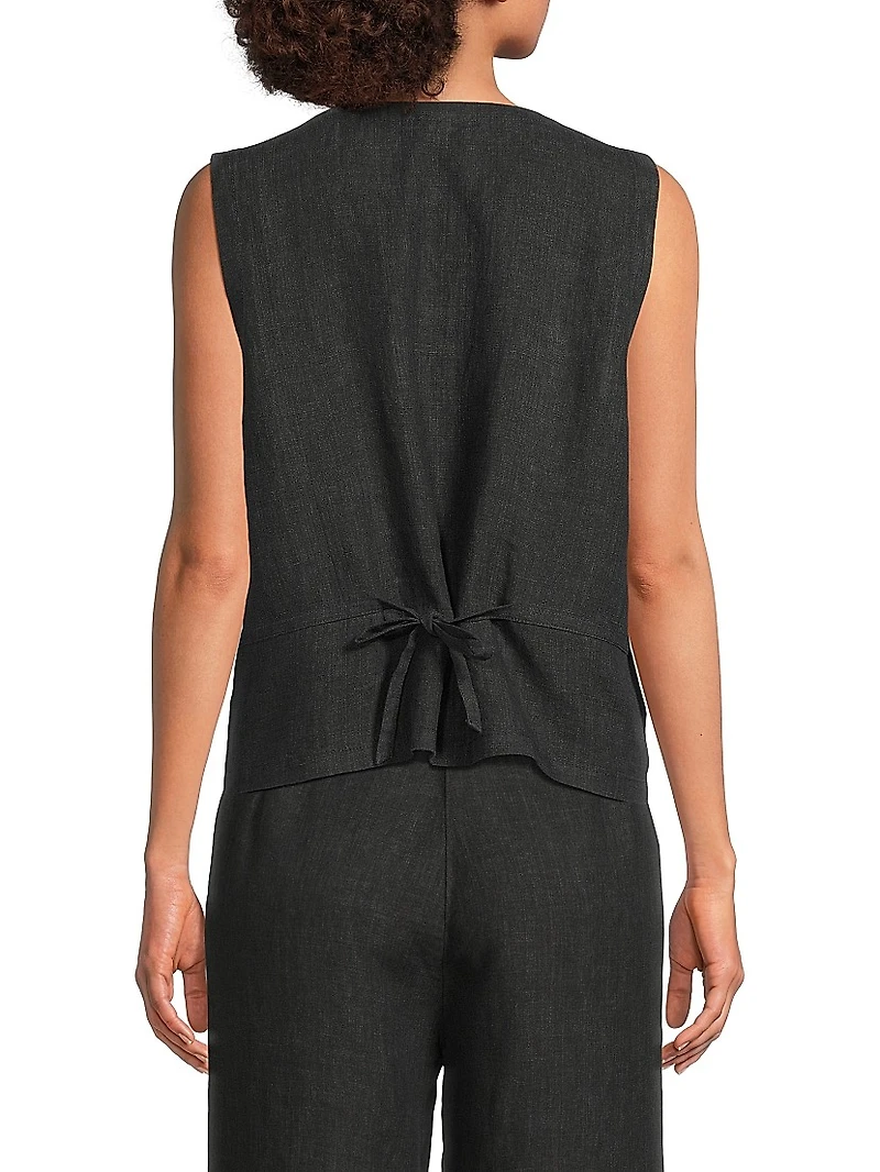V-Neck Back-Tie Vest