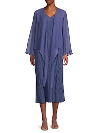 Sheer Silk Georgette Wrap Jacket