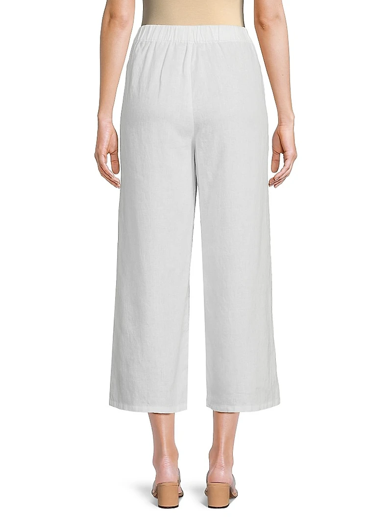 Wide-Leg Cropped Pants