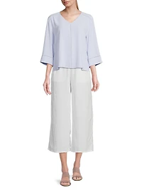 Wide-Leg Cropped Pants