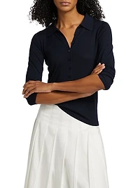 Wool Knit Polo Shirt