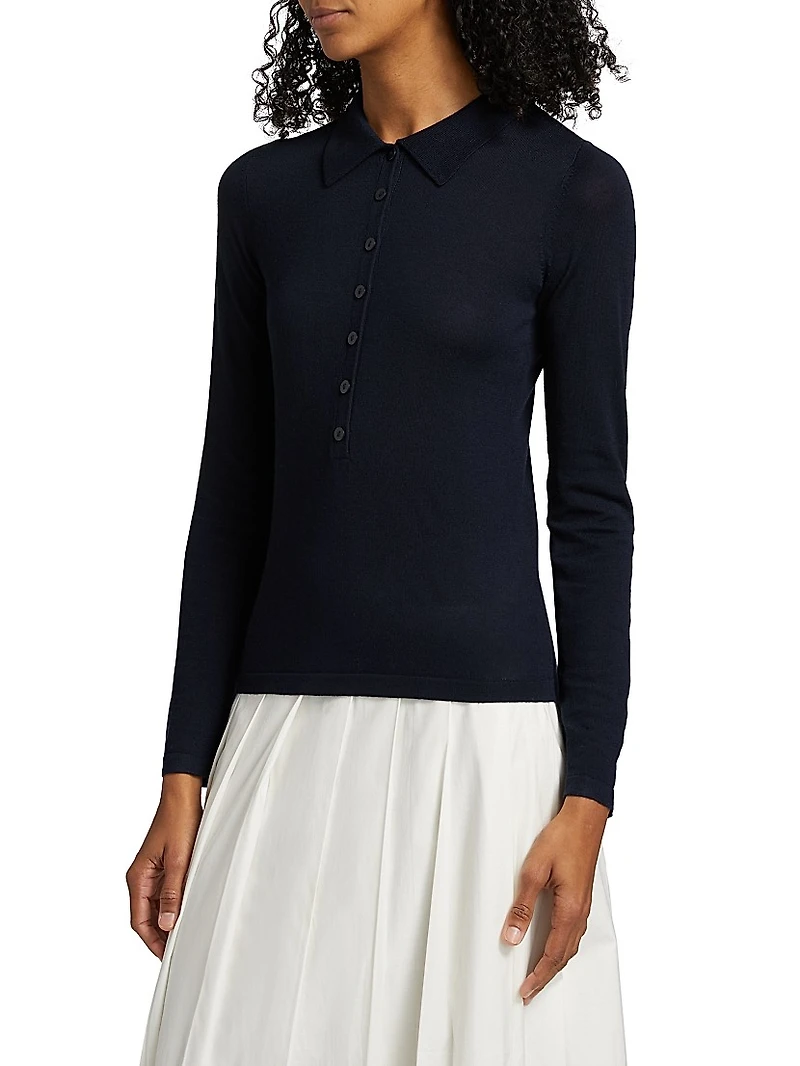 Wool Knit Polo Shirt