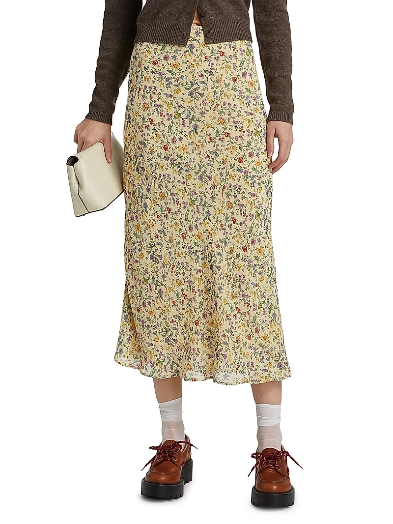 Layla Floral Midi-Skirt