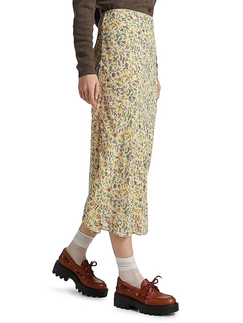 Layla Floral Midi-Skirt