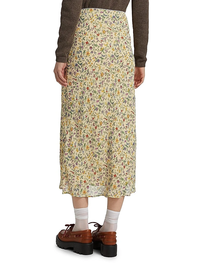 Layla Floral Midi-Skirt
