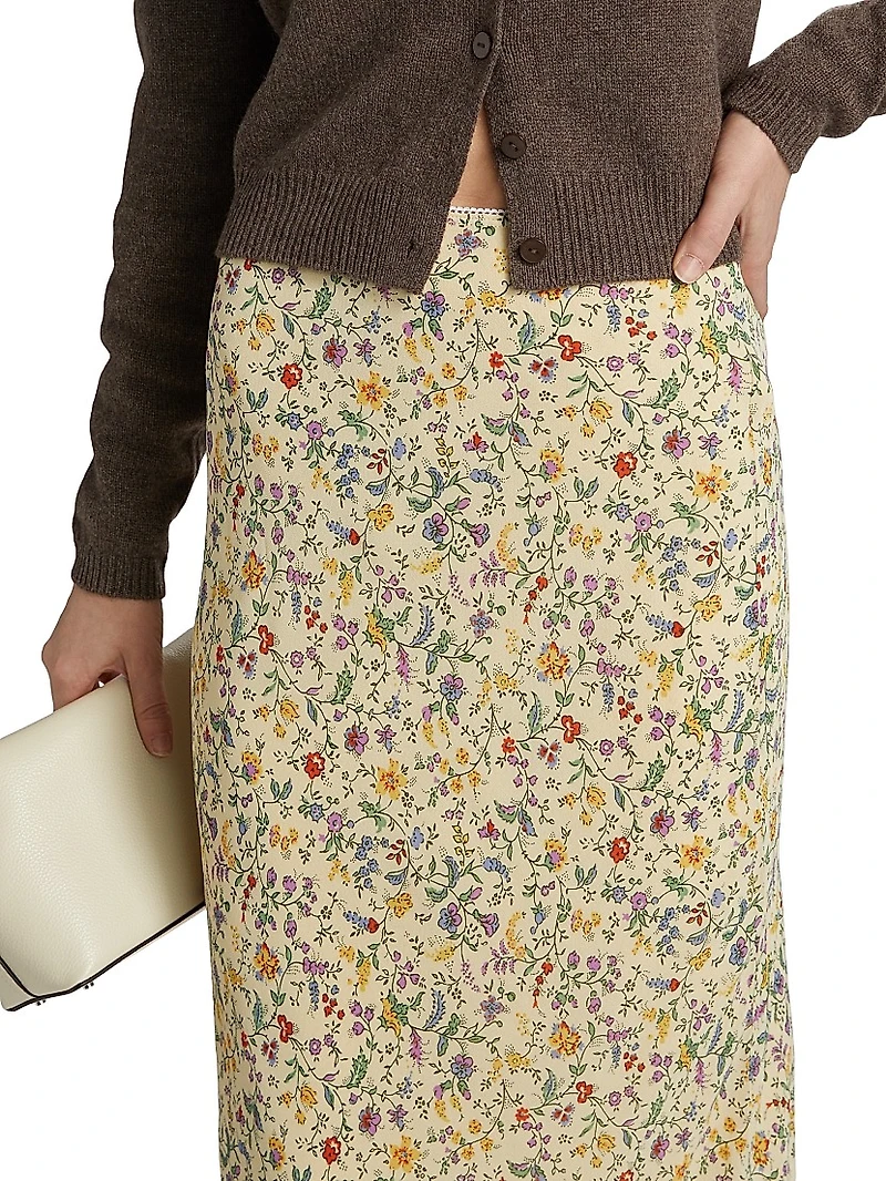 Layla Floral Midi-Skirt