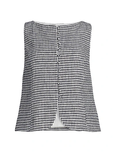 Addison Gingham Linen Vest