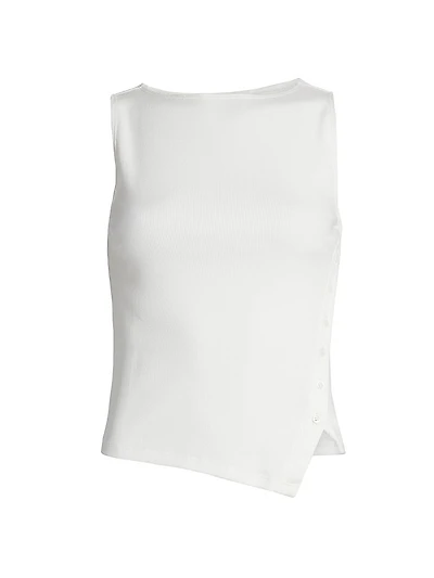 Hudson Ribbed Button Top