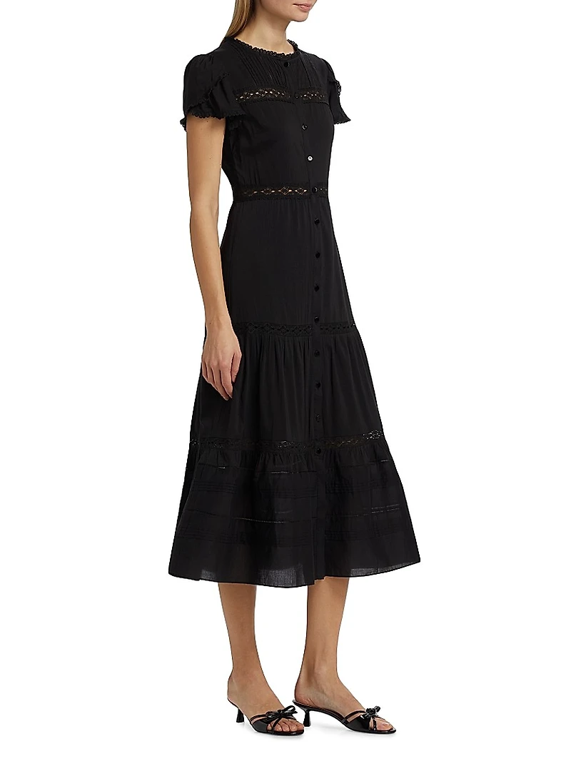 Zebrina Tiered Midi-Dress