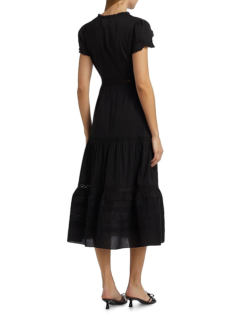 Zebrina Tiered Midi-Dress