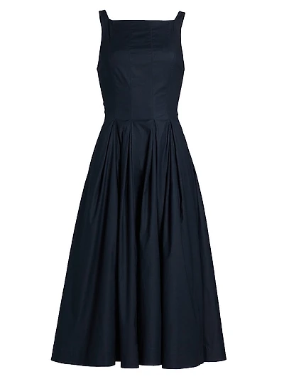 Jovana Stretch-Cotton Sleeveless Midi-Dress