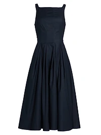 Jovana Stretch-Cotton Sleeveless Midi-Dress