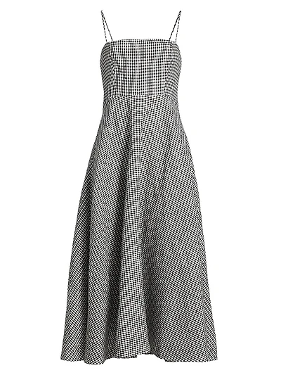 Monette Linen Midi-Dress