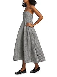 Monette Linen Midi-Dress