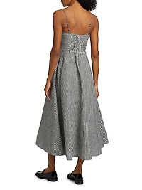 Monette Linen Midi-Dress