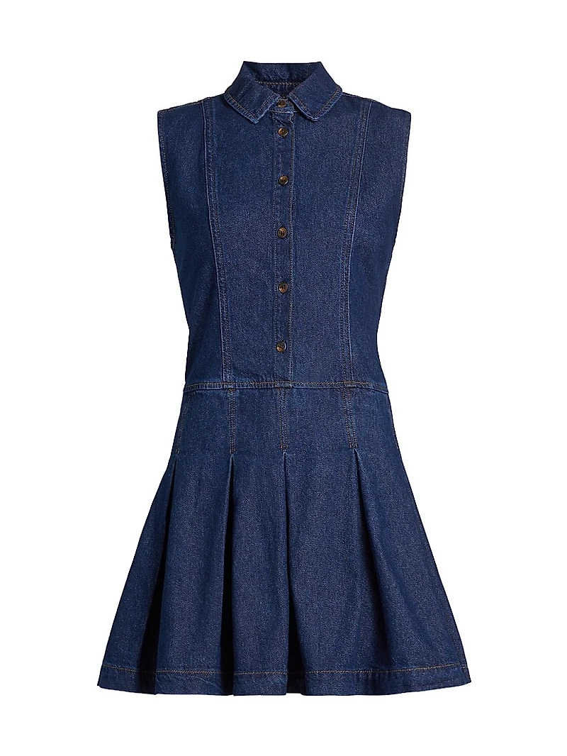 Arella Denim Sleeveless Minidress