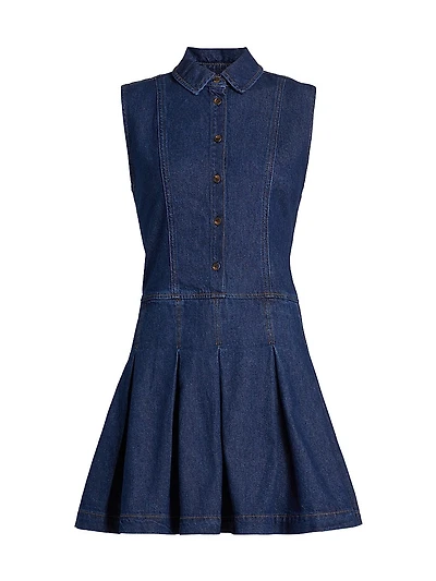 Arella Denim Sleeveless Minidress