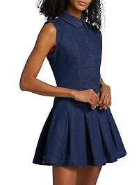 Arella Denim Sleeveless Minidress