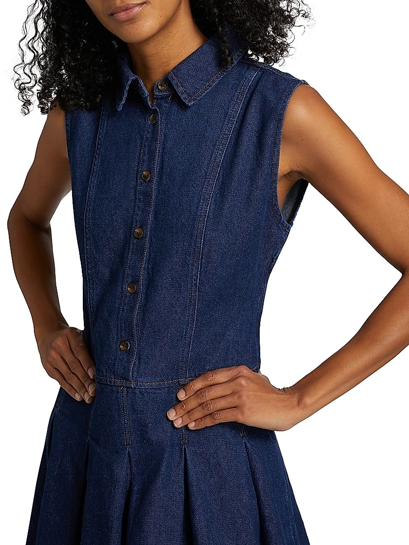 Arella Denim Sleeveless Minidress