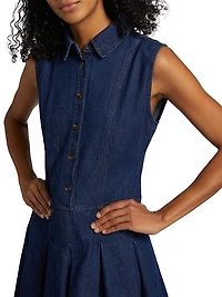 Arella Denim Sleeveless Minidress