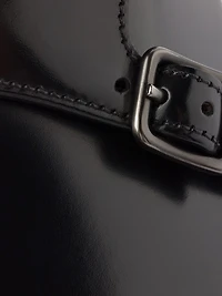 Brushed Leather Double Monk Strap Shoes