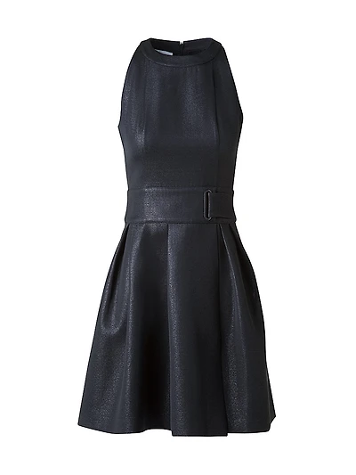 Metallic A-Line Minidress