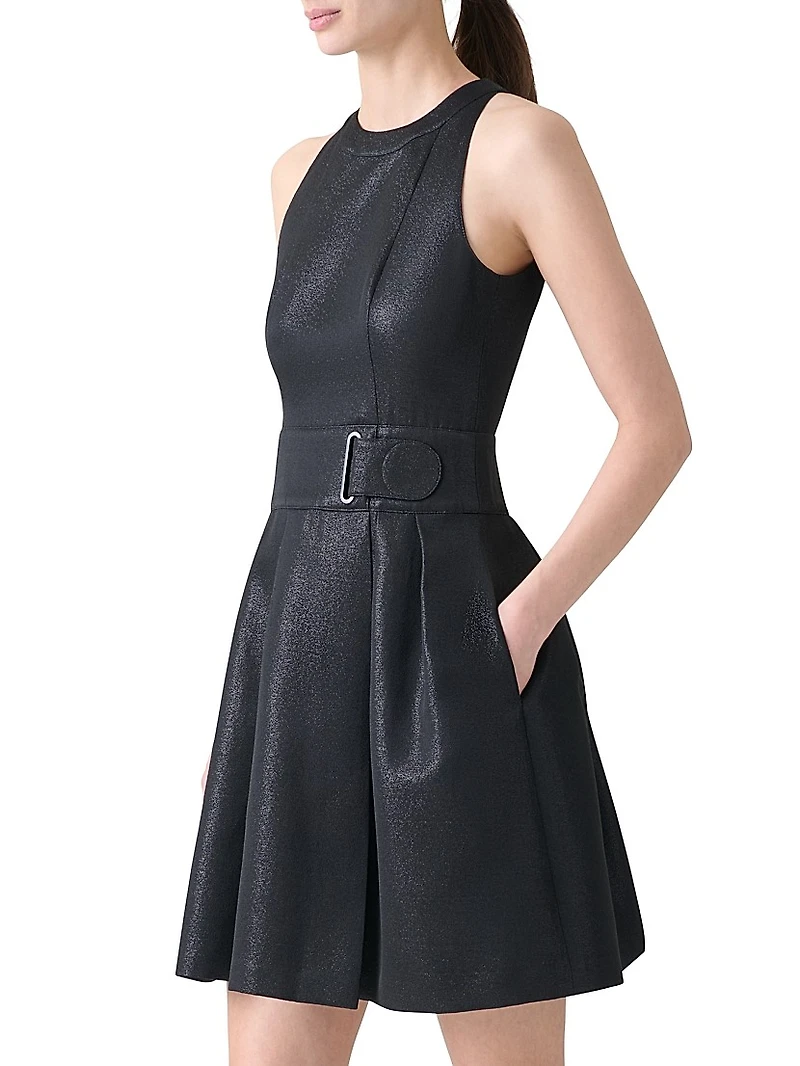 Metallic A-Line Minidress