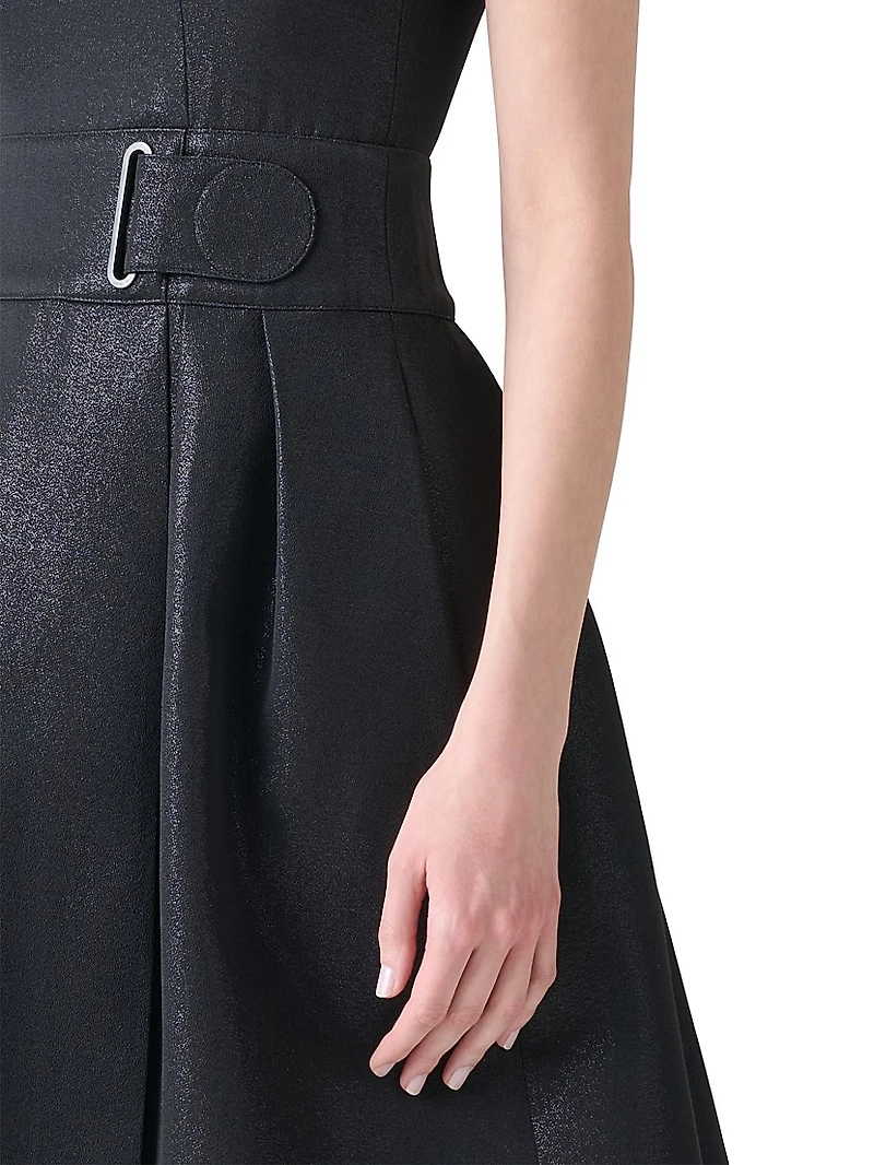 Metallic A-Line Minidress