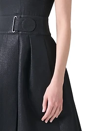 Metallic A-Line Minidress