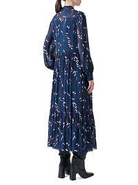 Polka Dot Print Midi-Dress