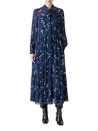 Polka Dot Print Midi-Dress