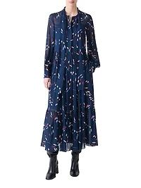 Polka Dot Print Midi-Dress