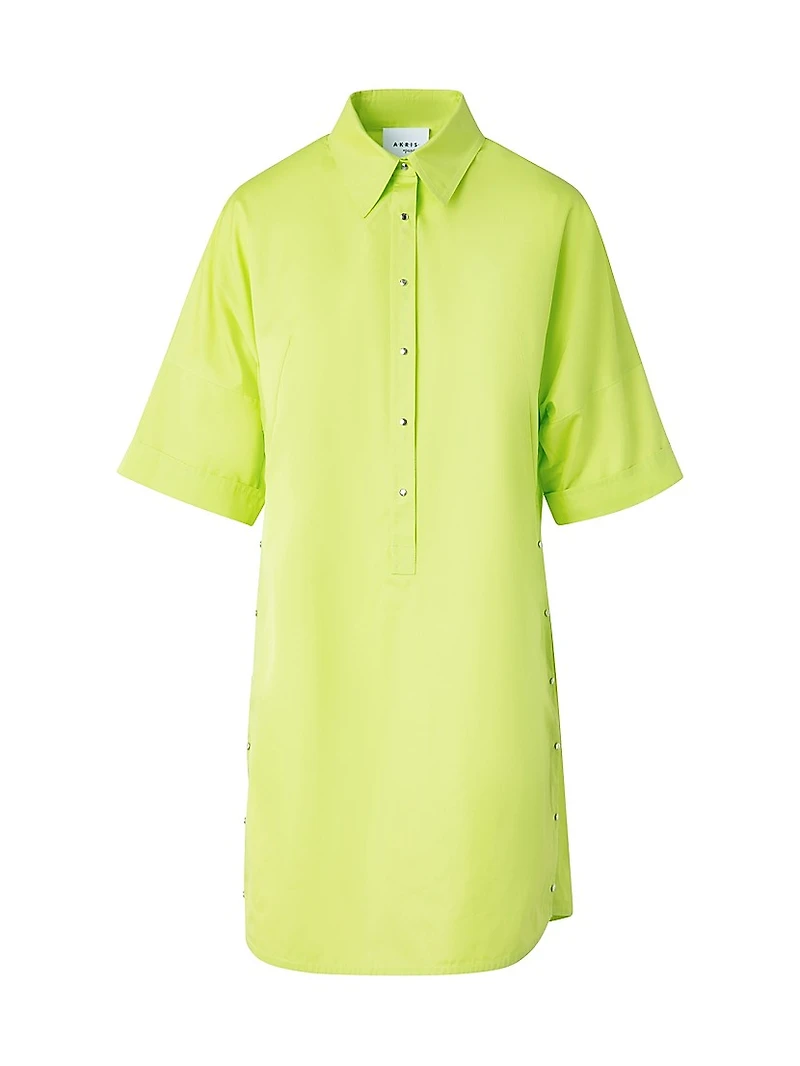 Poplin Cotton Tunic Shirtdress