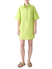 Poplin Cotton Tunic Shirtdress