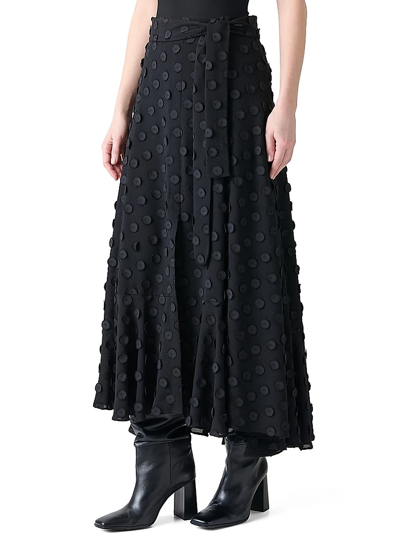 Boho 3D Polka Dot Midi-Skirt