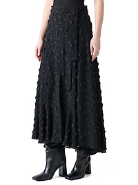 Boho 3D Polka Dot Midi-Skirt
