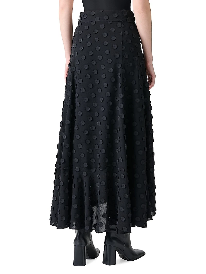 Boho 3D Polka Dot Midi-Skirt